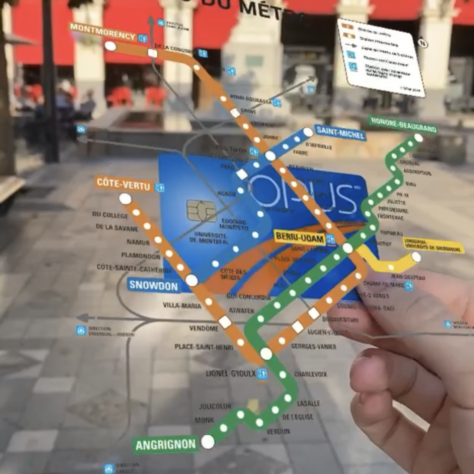 Picture of the ar metro map - montreal project